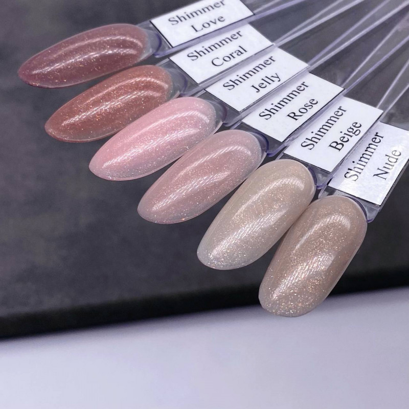 Ван Неил база камуфляж 15мл Love Shimmer, Sh.Coral, Sh.Jelly, Shimmer Rose, Shimmer Beige, Sh.Nude